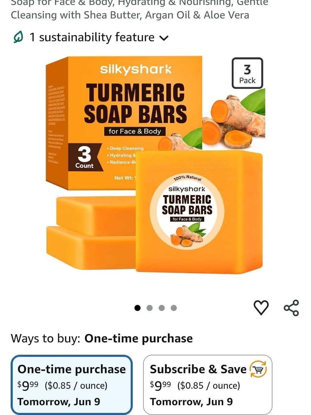 Turmeric Soap Bars for Face & Body — Orange